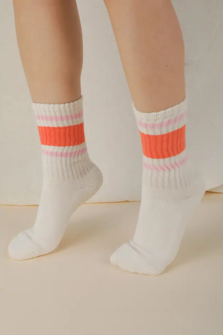 Color Block Crew Socks - MNG