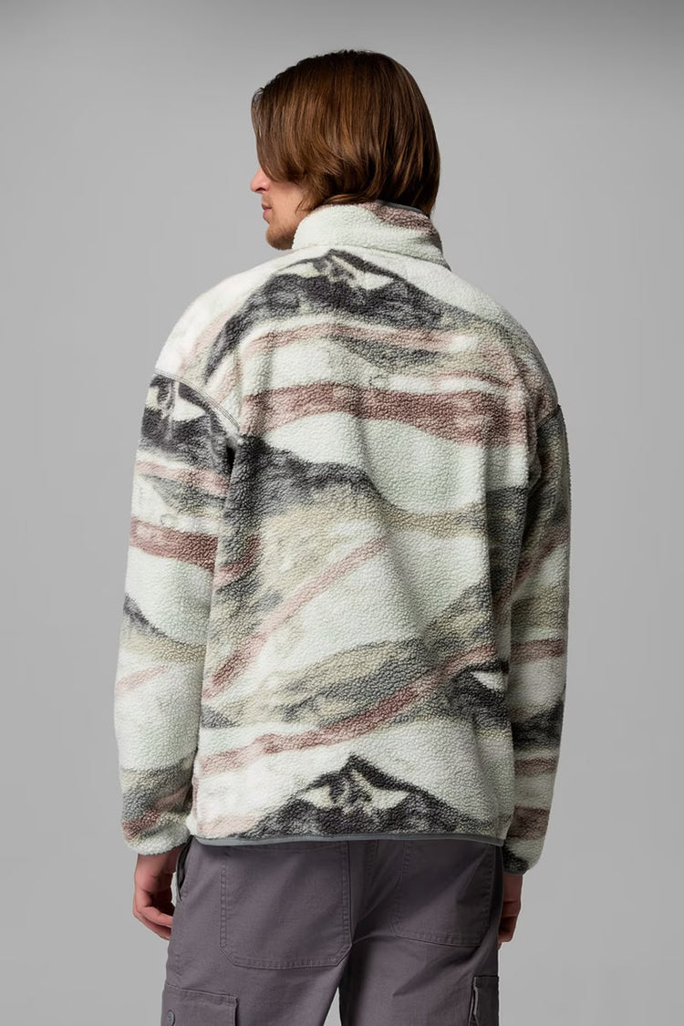 Helvetia II Printed Half Snap Fleece Pullover - SAG