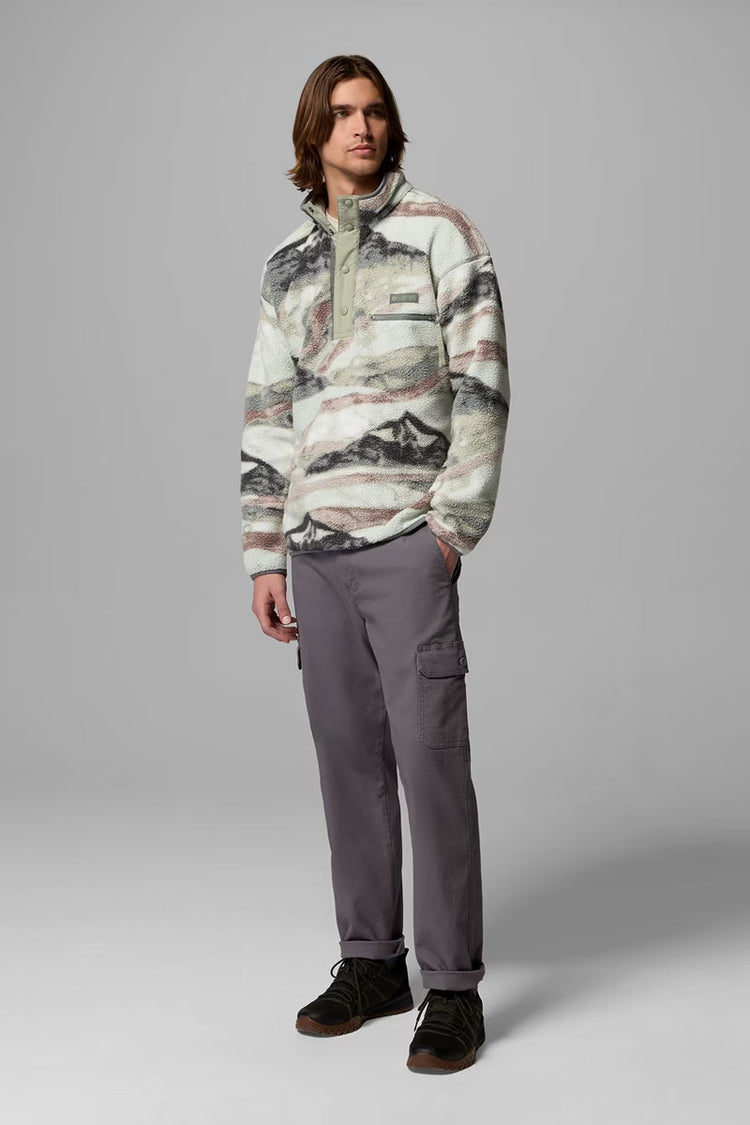 Helvetia II Printed Half Snap Fleece Pullover - SAG