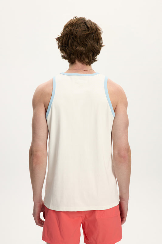 Contrast Rib Tank - BLU