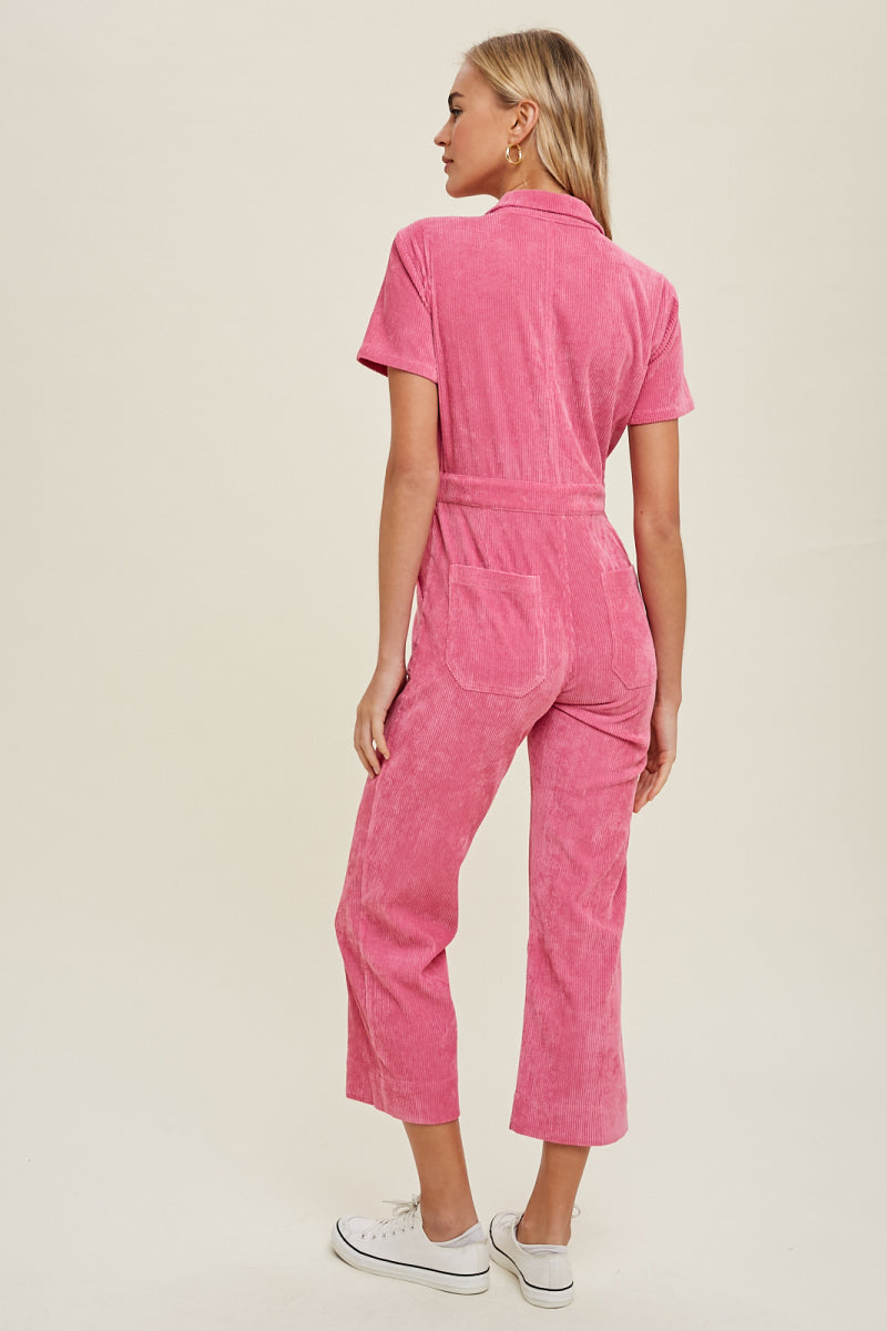 Buy Forever New Pink Solid Basic Jumpsuit - Jumpsuit for Women 8581761 |  Myntra