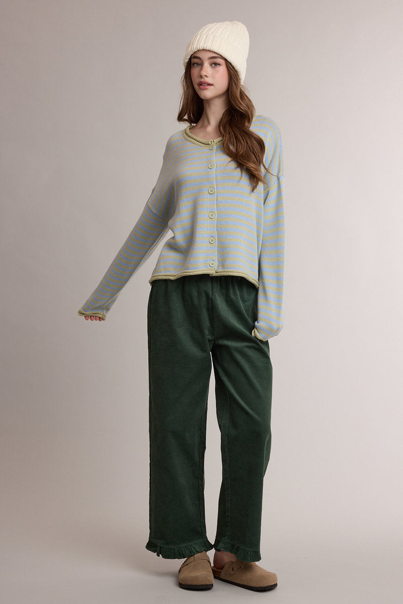 Corduroy Ruffle Pants - FOR