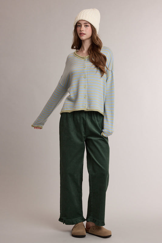 Corduroy Ruffle Pants - FOR