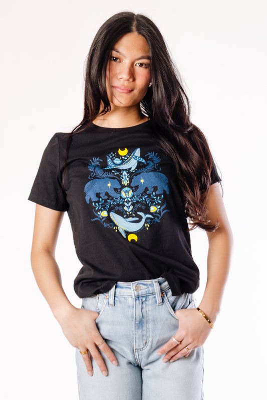 Cottage Bear Tee - BLK