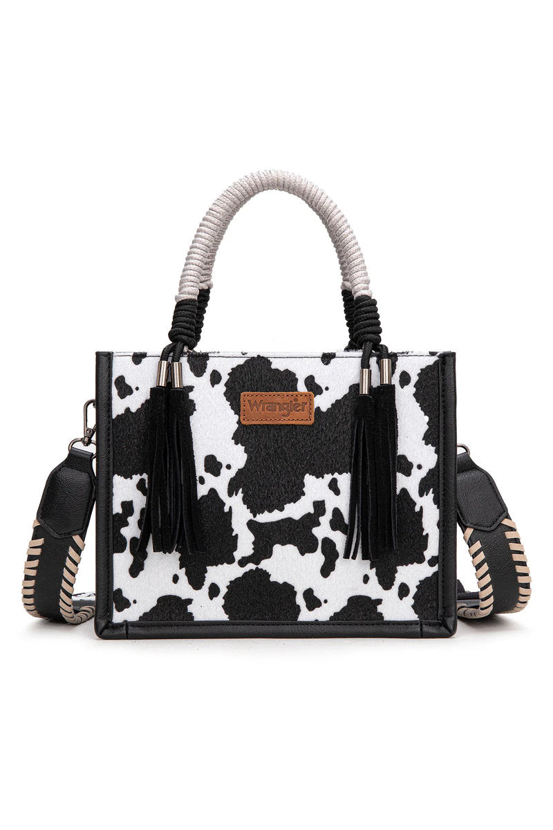 Cow Tote & Crossbody - Small - BLK