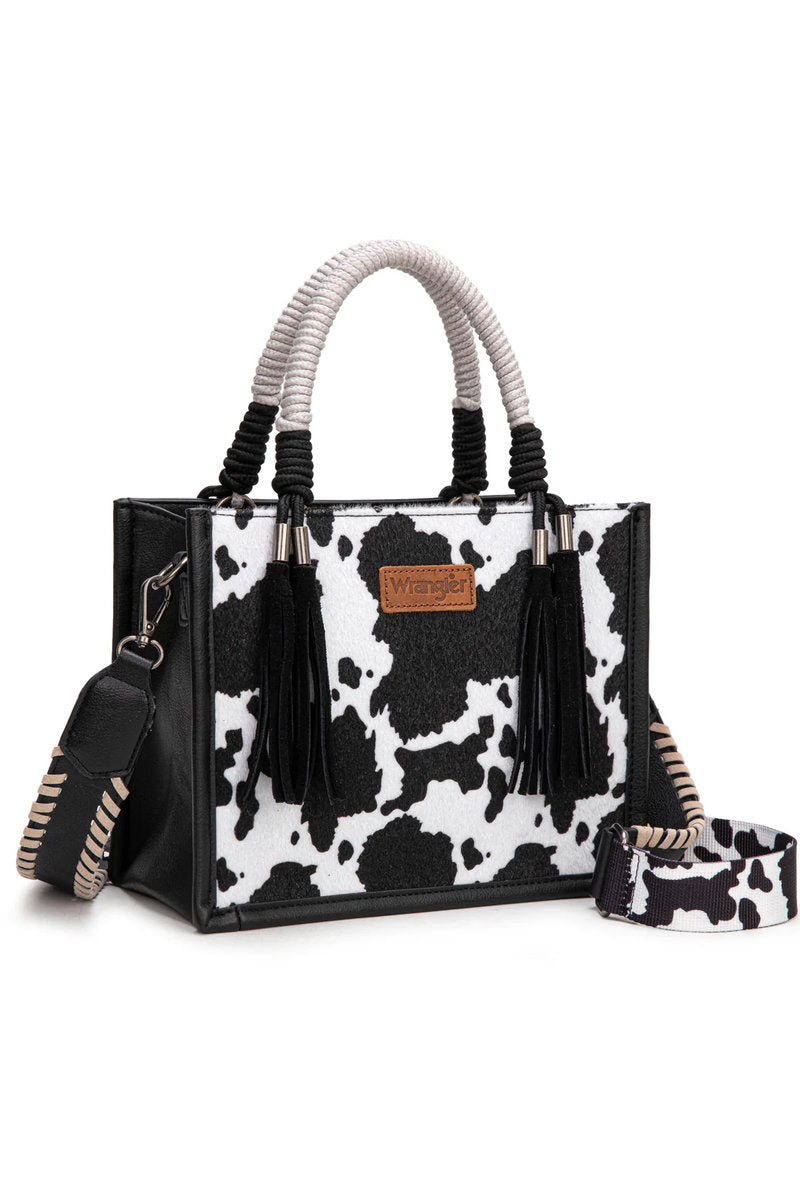 Cow Tote & Crossbody - Small - BLK