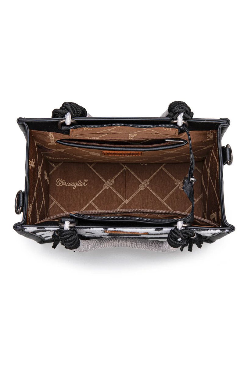 Cow Tote & Crossbody - Small - BLK