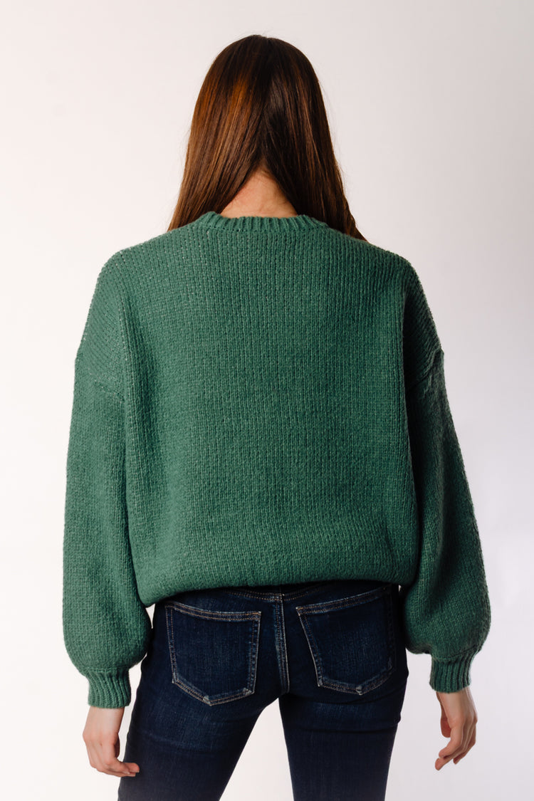 Cowboy Boot Sweater - GRN