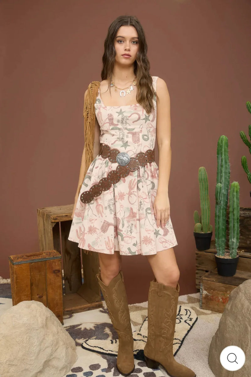 Cowboy Mini Dress - KHA