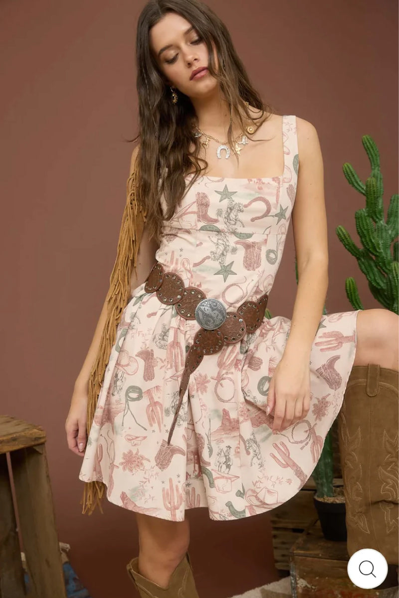 Cowboy Mini Dress - KHA