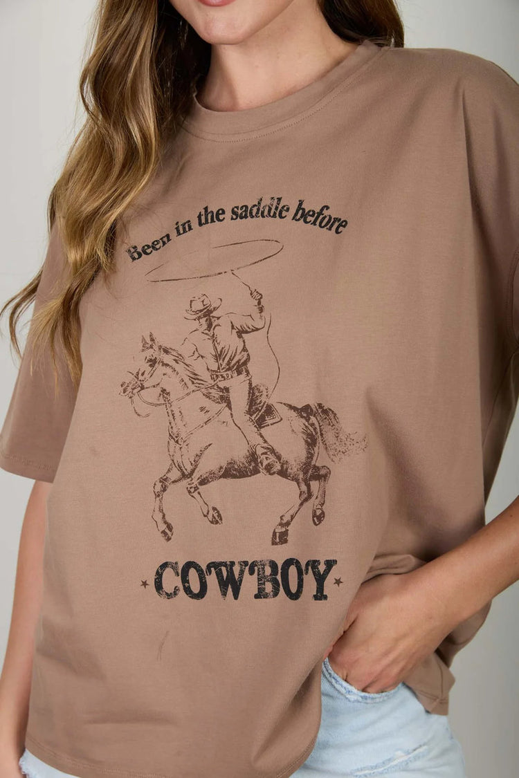 Cowboy Oversized Graphic Tee - MOC