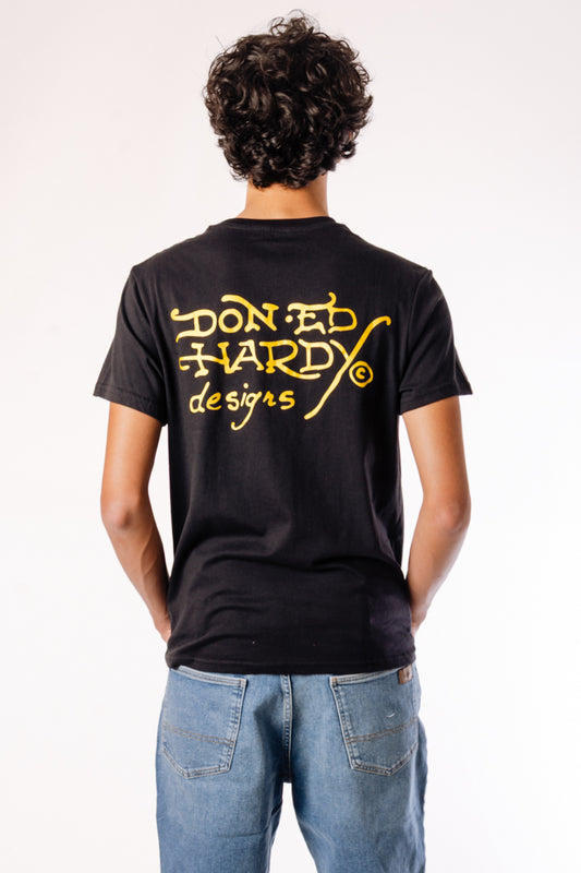 Cowboy Skull Rhinestone Tee - BLK