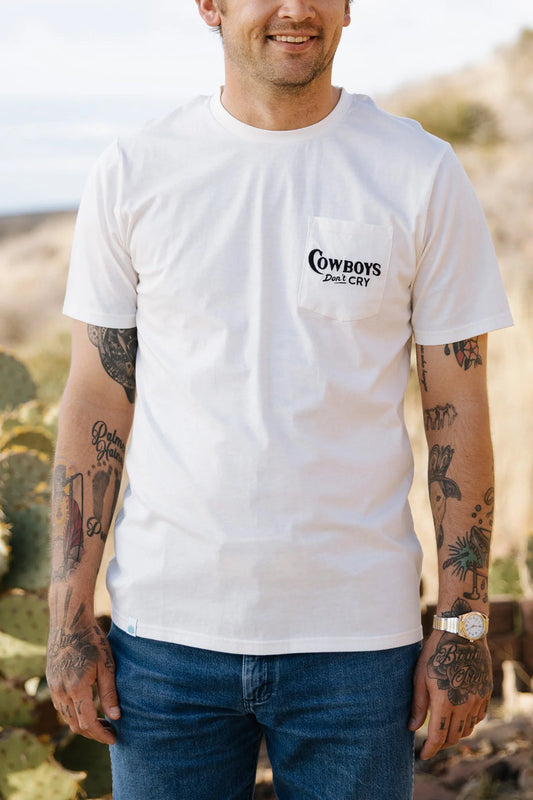 Cowboys Don't Cry Tee - White