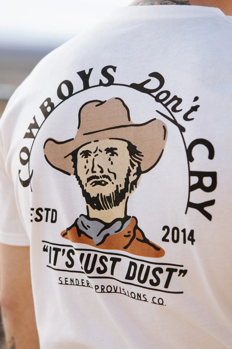 Cowboys Don't Cry Tee - White