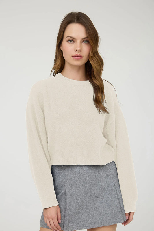 Crew Crop Sweater - WHT