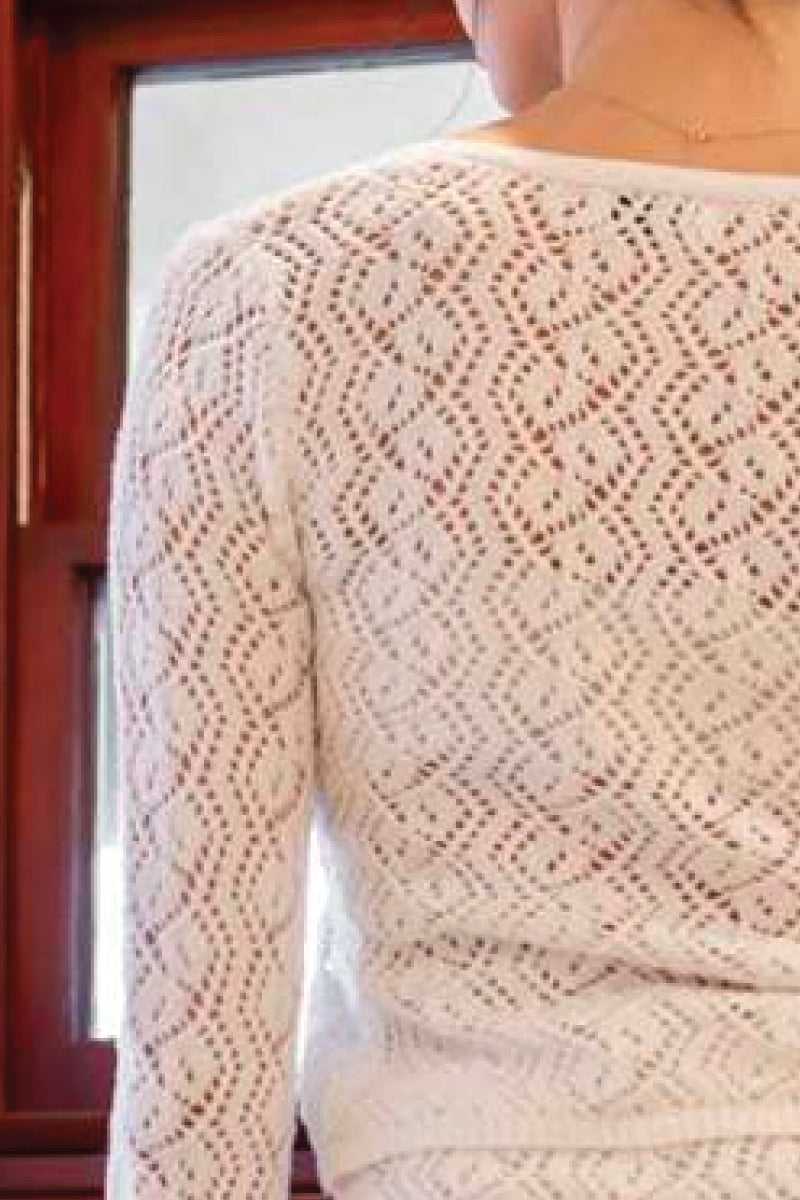 Crochet Front Tie Cardigan - IVR