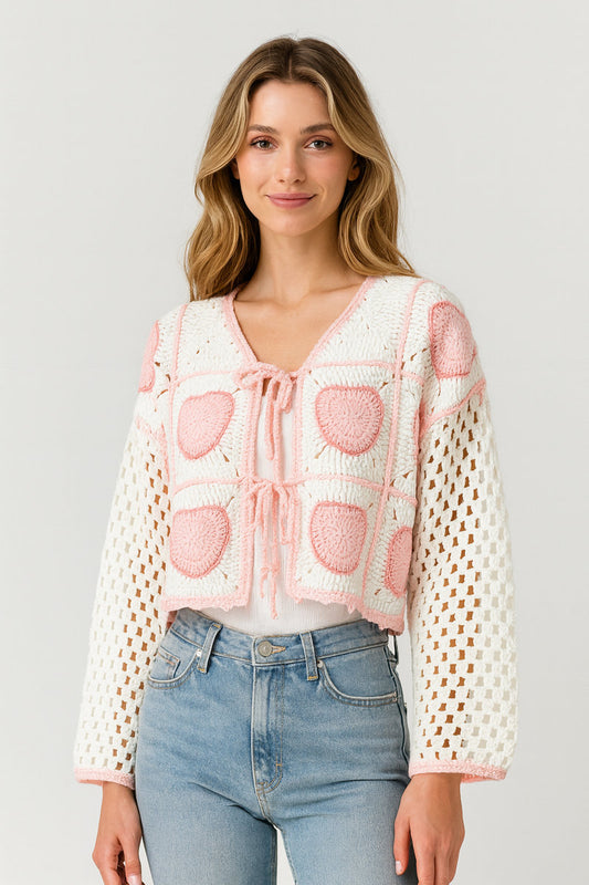 Crochet Heart Cardi - IVR