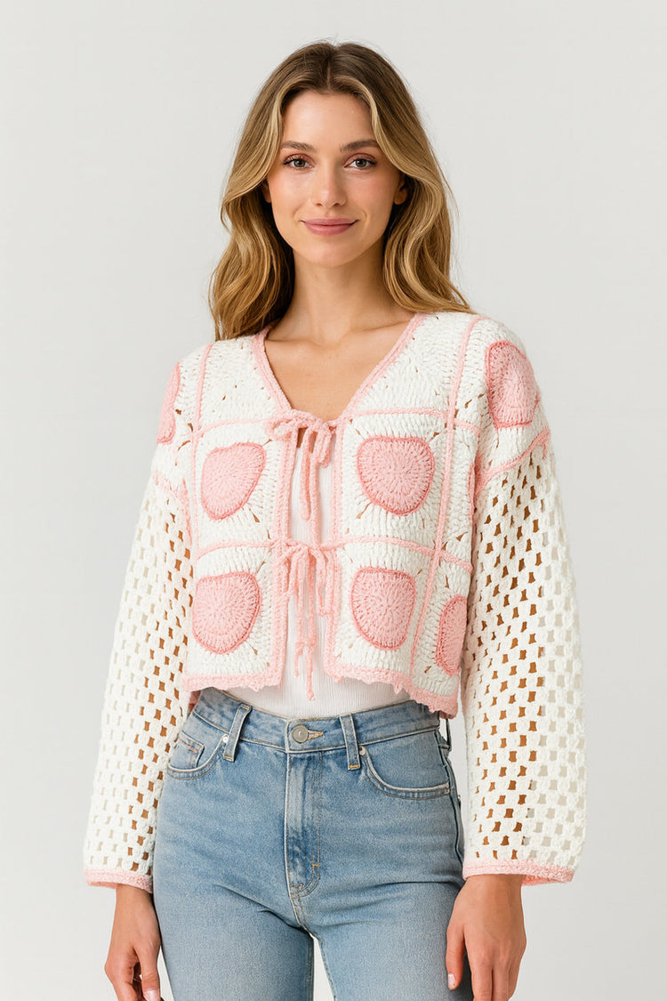 Crochet Heart Cardi - IVR