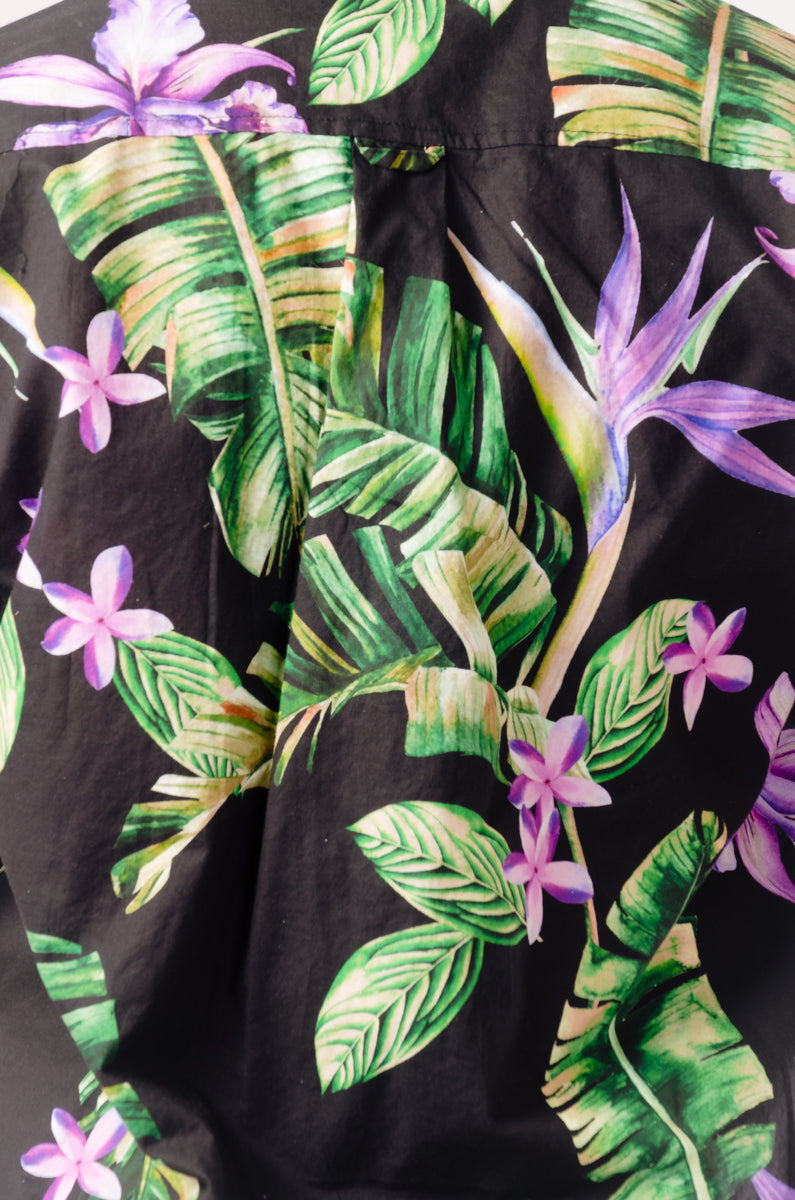 Purple Hawaiian Short Sleeve Shirt