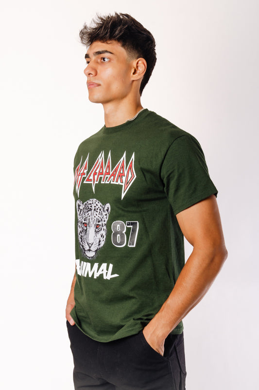 Unisex Def Leppard Animal 1987 Tee - GRN
