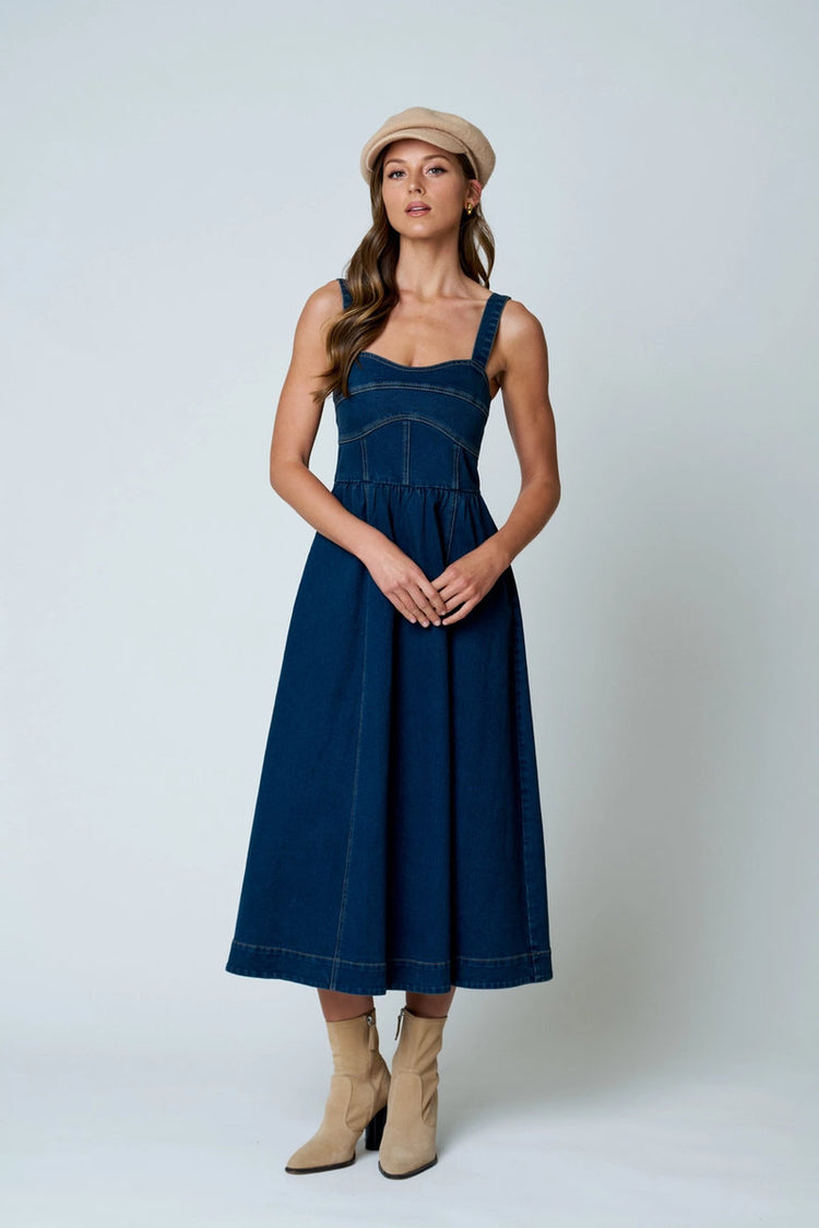 Denim Midi Dress - DNM