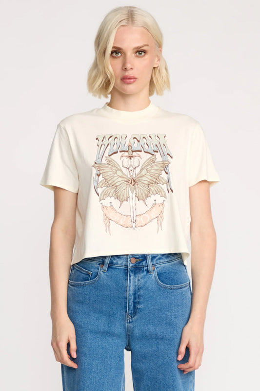 Dial Crop Tee - Bone