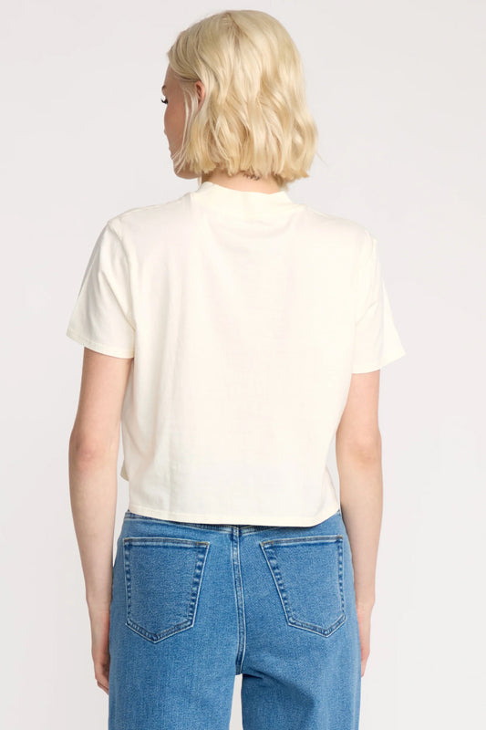 Dial Crop Tee - Bone