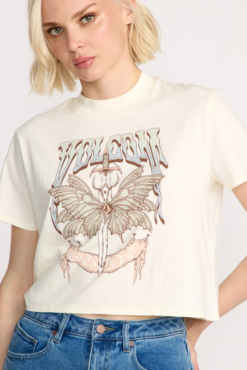 Dial Crop Tee - Bone