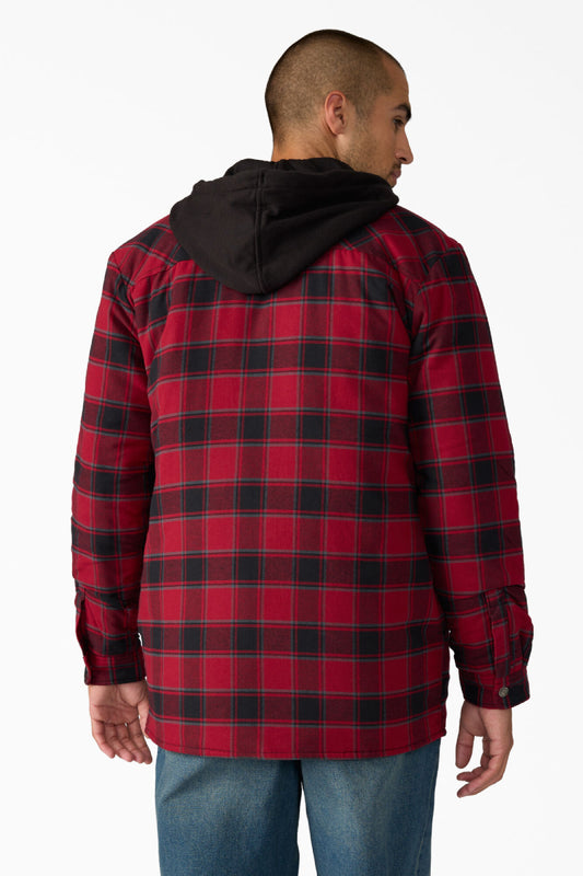 Fleece Hooded Flannel Jacket - TIB