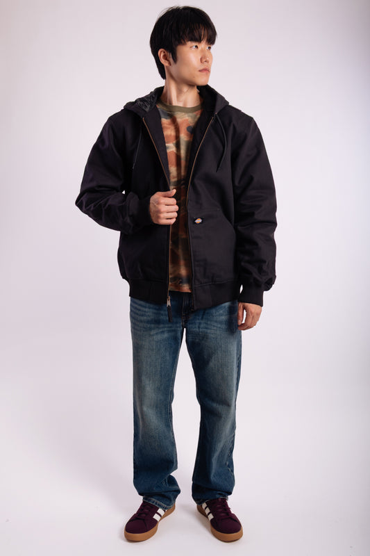 Hooded Duck Bomber Jacket - BLK