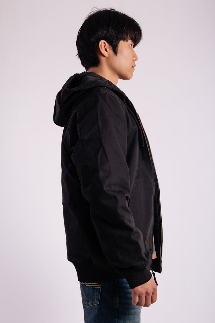 Hooded Duck Bomber Jacket - BLK