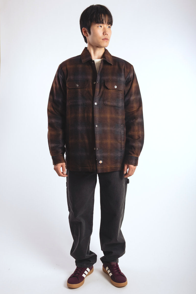 Insulated Plaid Shirt Jacket - TOB