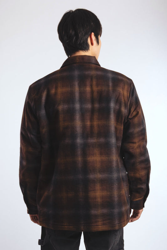 Insulated Plaid Shirt Jacket - TOB
