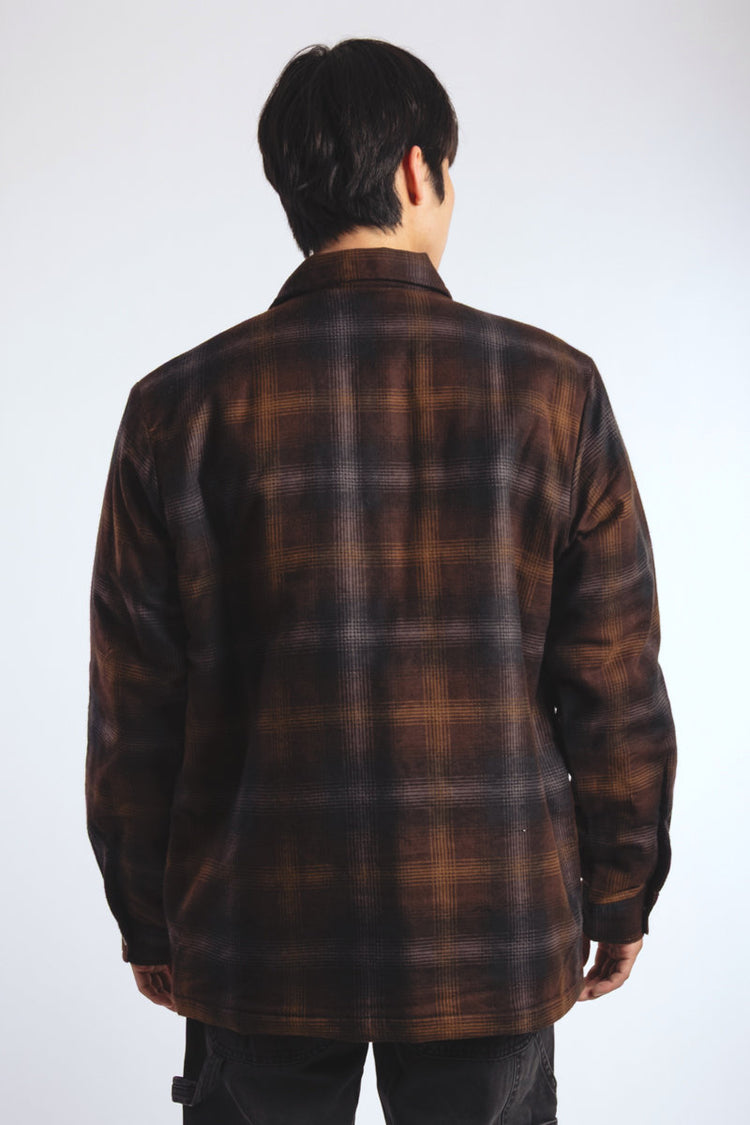 Insulated Plaid Shirt Jacket - TOB