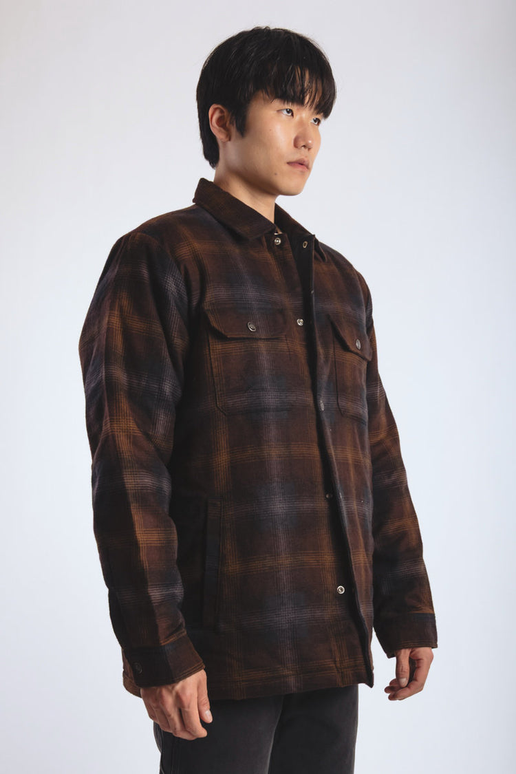 Insulated Plaid Shirt Jacket - TOB