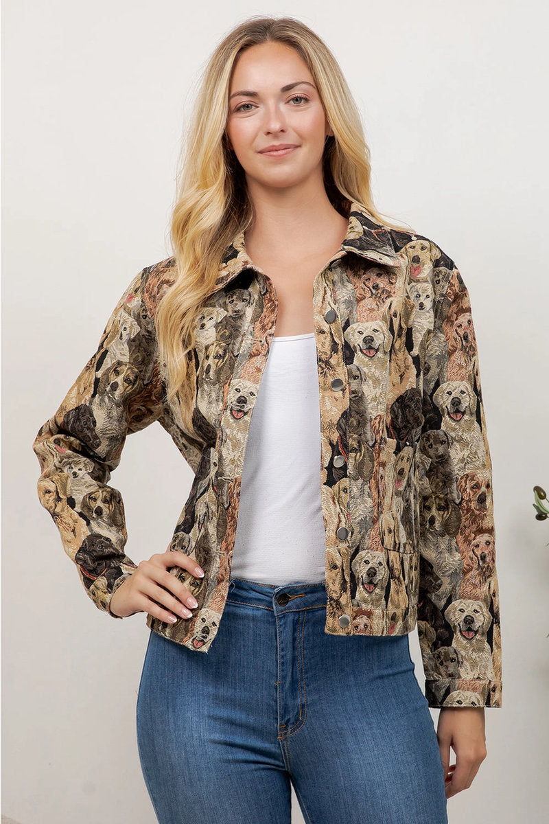 Dogs Tapestry Jacket - MUL