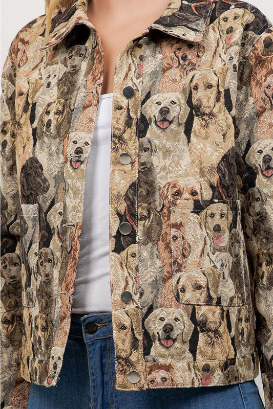 Dogs Tapestry Jacket - MUL