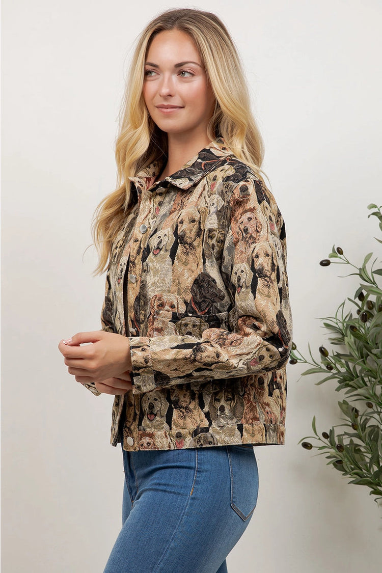 Dogs Tapestry Jacket - MUL