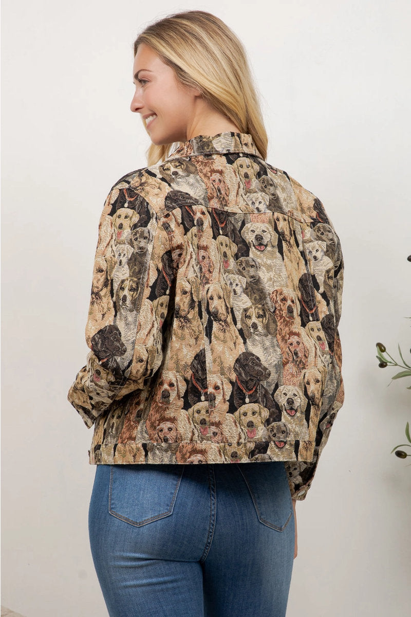 Dogs Tapestry Jacket - MUL