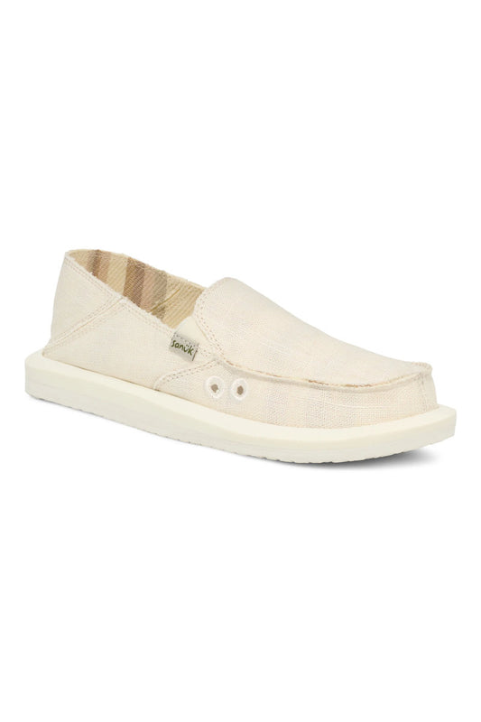 Donna Hemp Slip-On - White