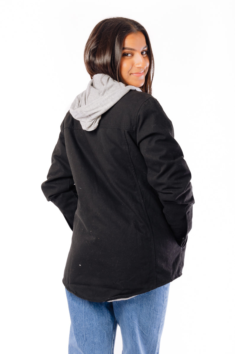 DICKIES Women s Duck Hooded Shirt Jacket Below The Belt Below The Belt Store