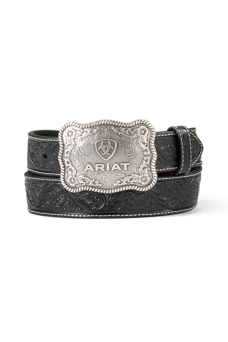 Embossed Buckle Belt - BLK