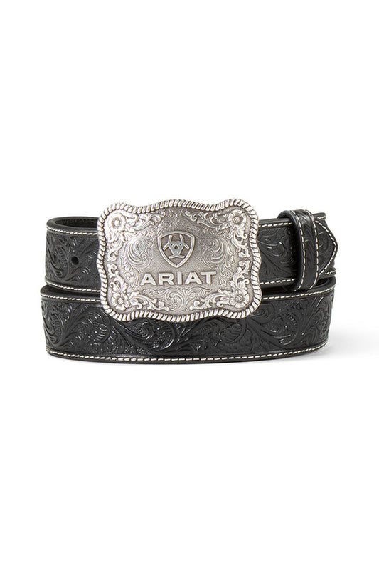 Embossed Buckle Belt - BLK