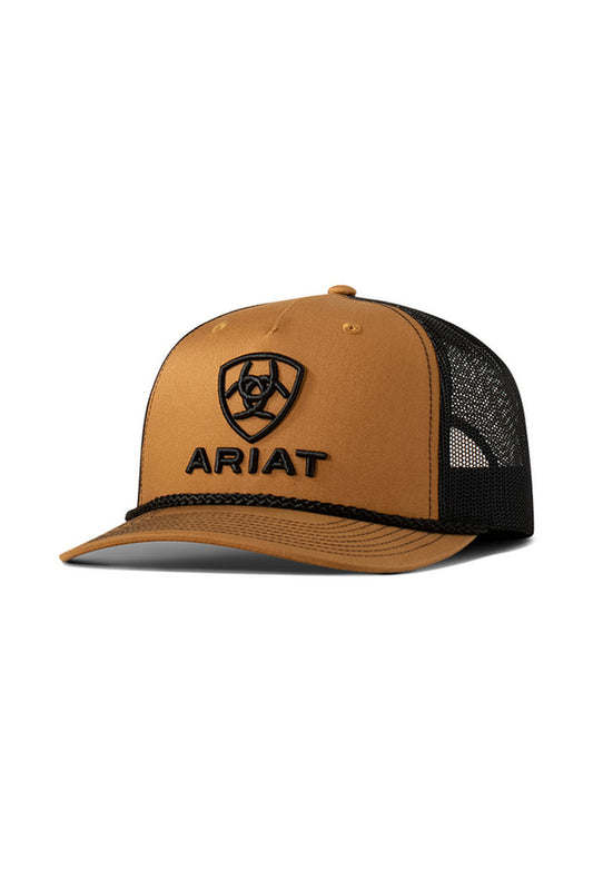 Embroidered Shield Snapback - TAN