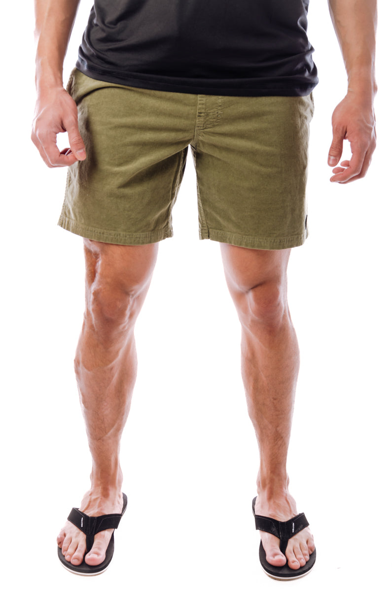 Escape Elastic Waist Corduroy Shorts - SUR