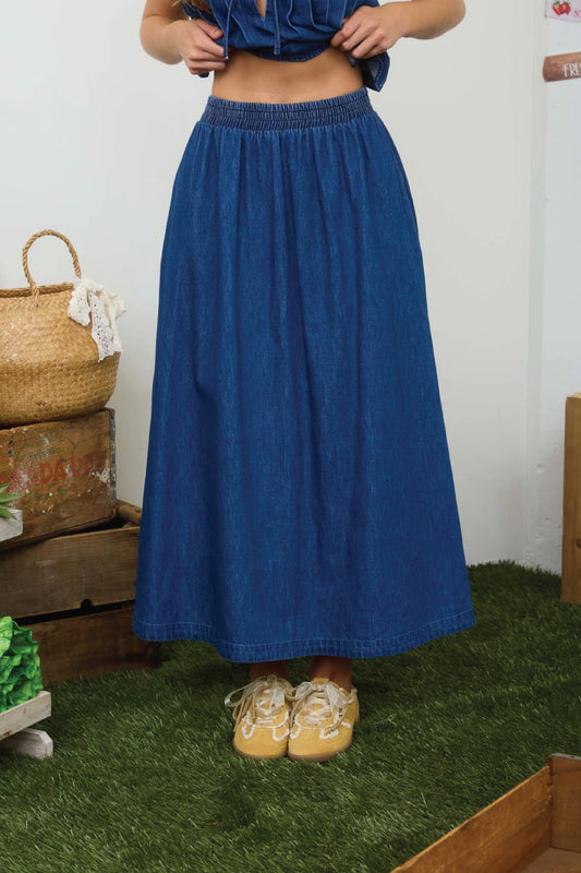 Everyday Denim Maxi Skirt - DNM