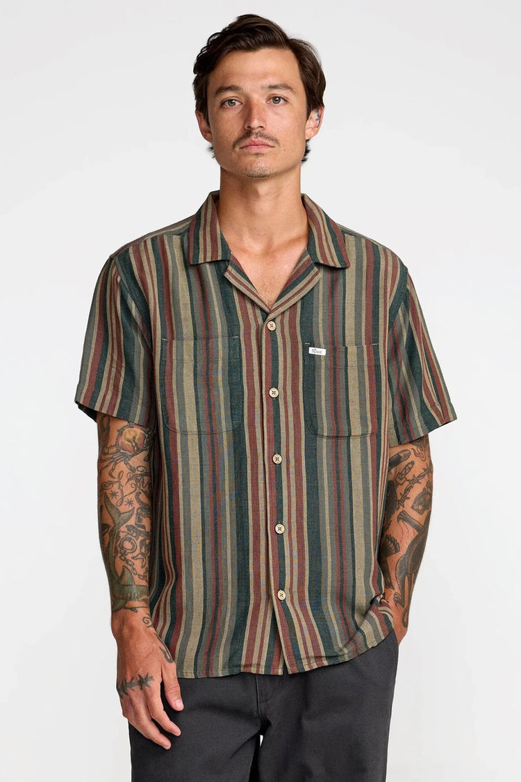 Exotica Stripe Short Sleeve Shirt - SAG