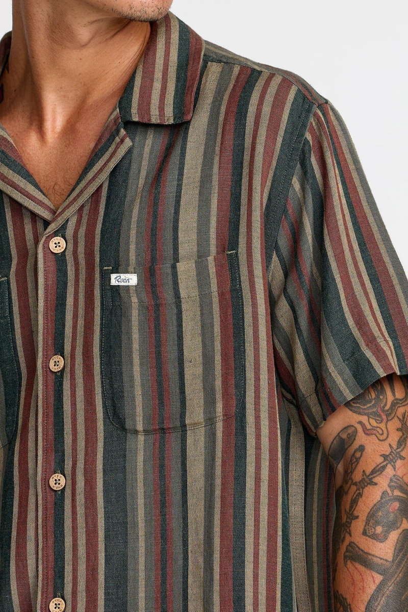 Exotica Stripe Short Sleeve Shirt - SAG