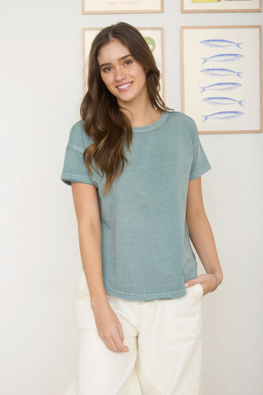 Exposed Seam Tee - GRN