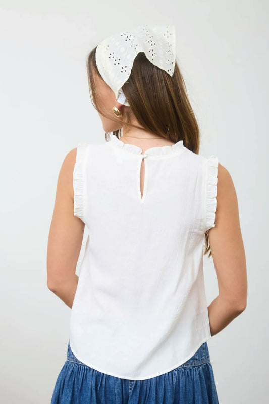 Fine Ribbon Tank - WHT